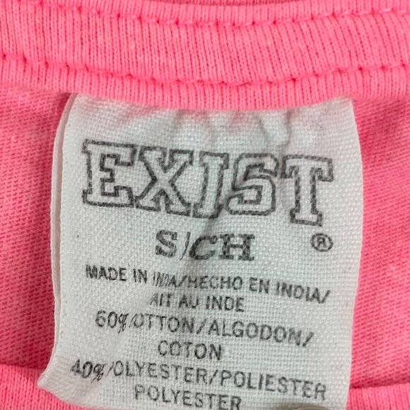 Exist Tank Top Womens Small Pink Unicorn Open Tie Sides - Picture 5 of 6